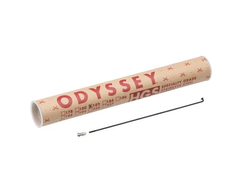 Odyssey Stainless 14g Spokes w/ Spoke Nipples (Black) (Box of 40) (182mm)
